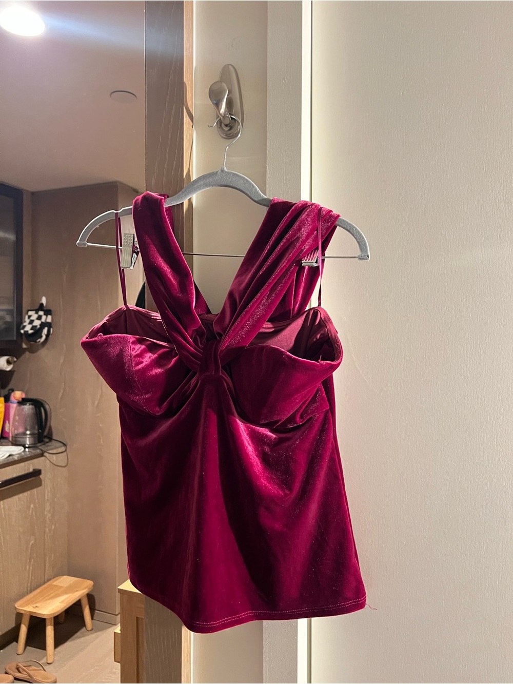 PARKER Velvet Twist Front Top